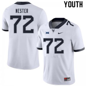 Youth West Virginia Mountaineers NCAA #72 Doug Nester White Authentic Nike Stitched College Football Jersey CJ15N62ES